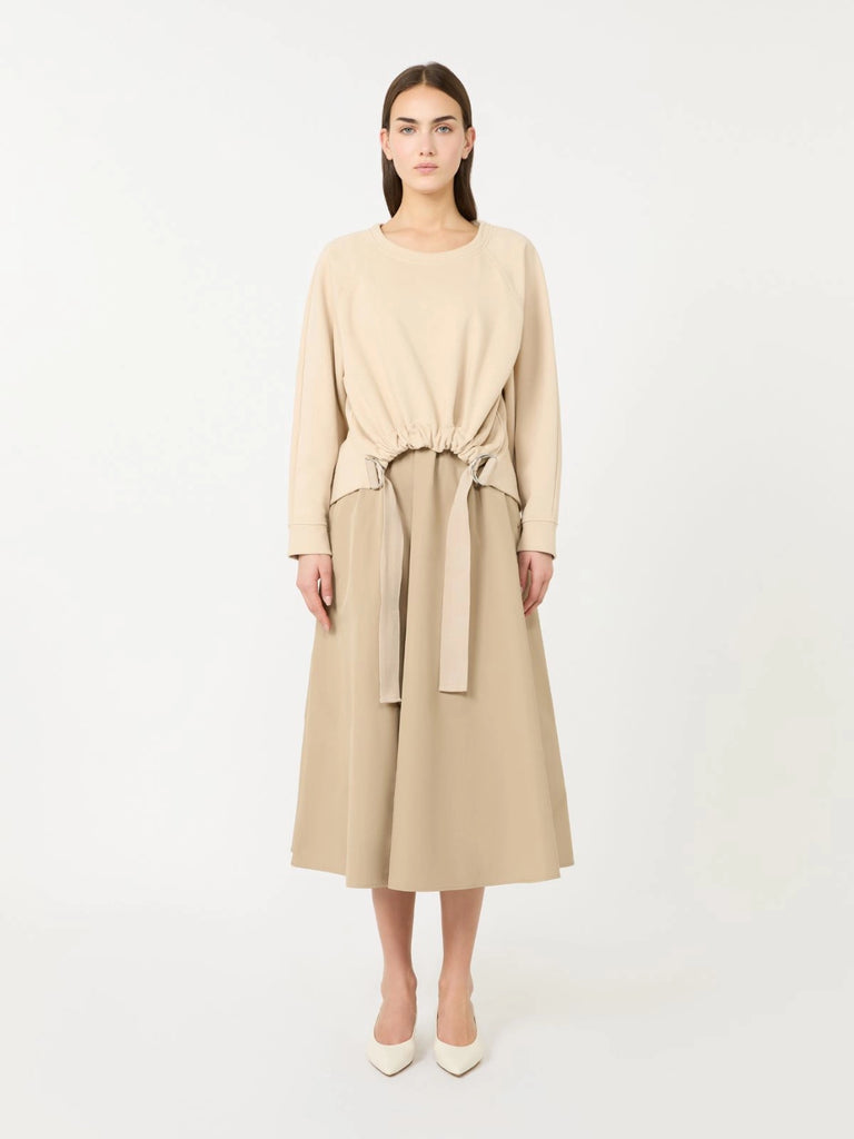 max mara technical fabric and cotton dress
