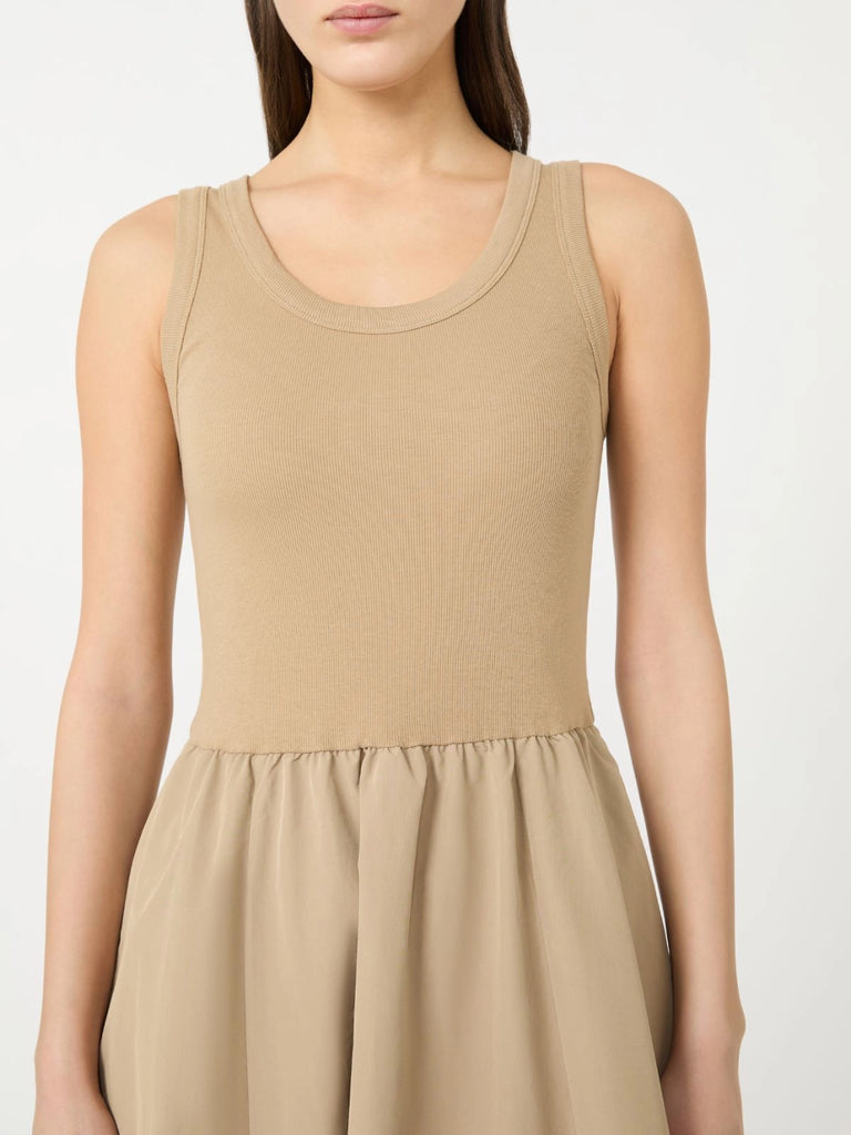 max mara technical fabric and cotton dress