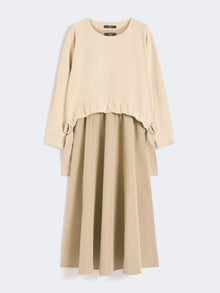 max mara technical fabric and cotton dress for women