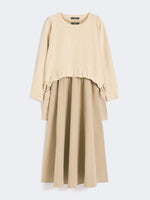 max mara technical fabric and cotton dress for women