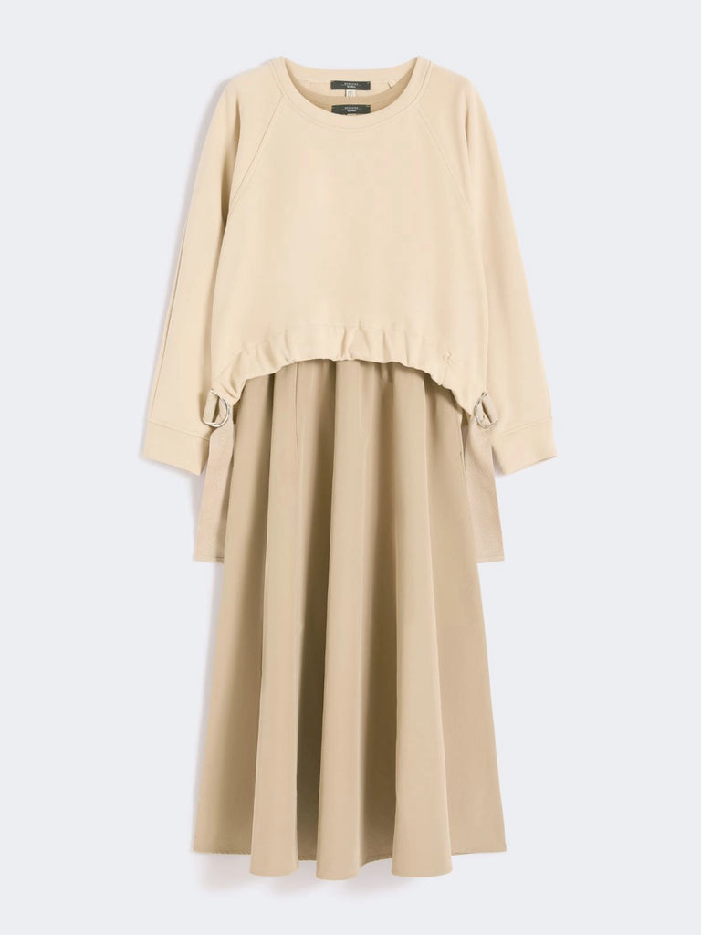max mara technical fabric and cotton dress