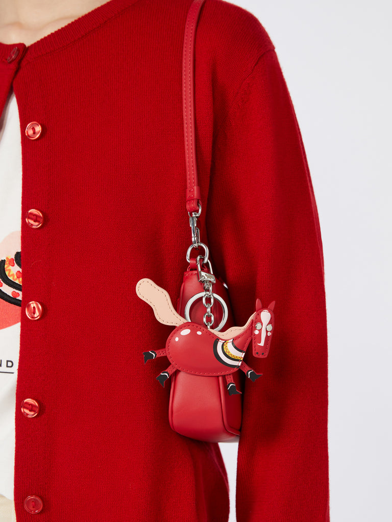 max mara leather keyring