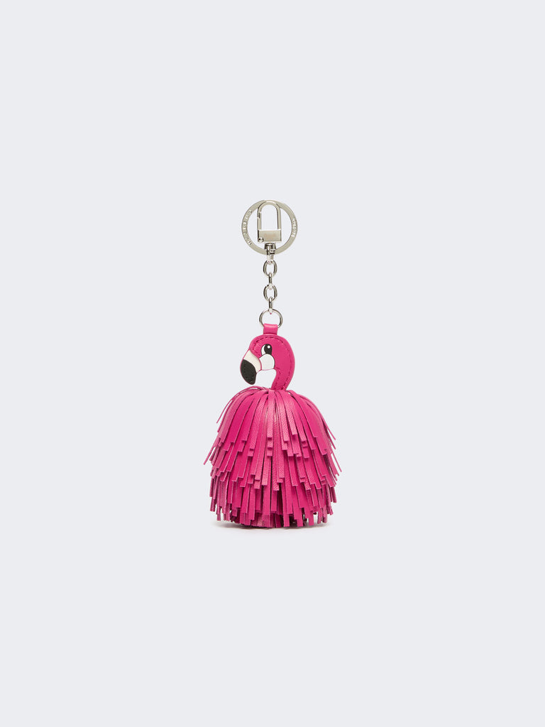 max mara nappa leather keyring with fringes