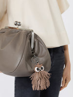 max mara nappa leather keyring with fringes for women