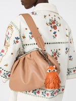 max mara nappa leather keyring with fringes for women
