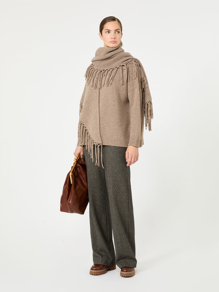 max mara fringed wool shawl