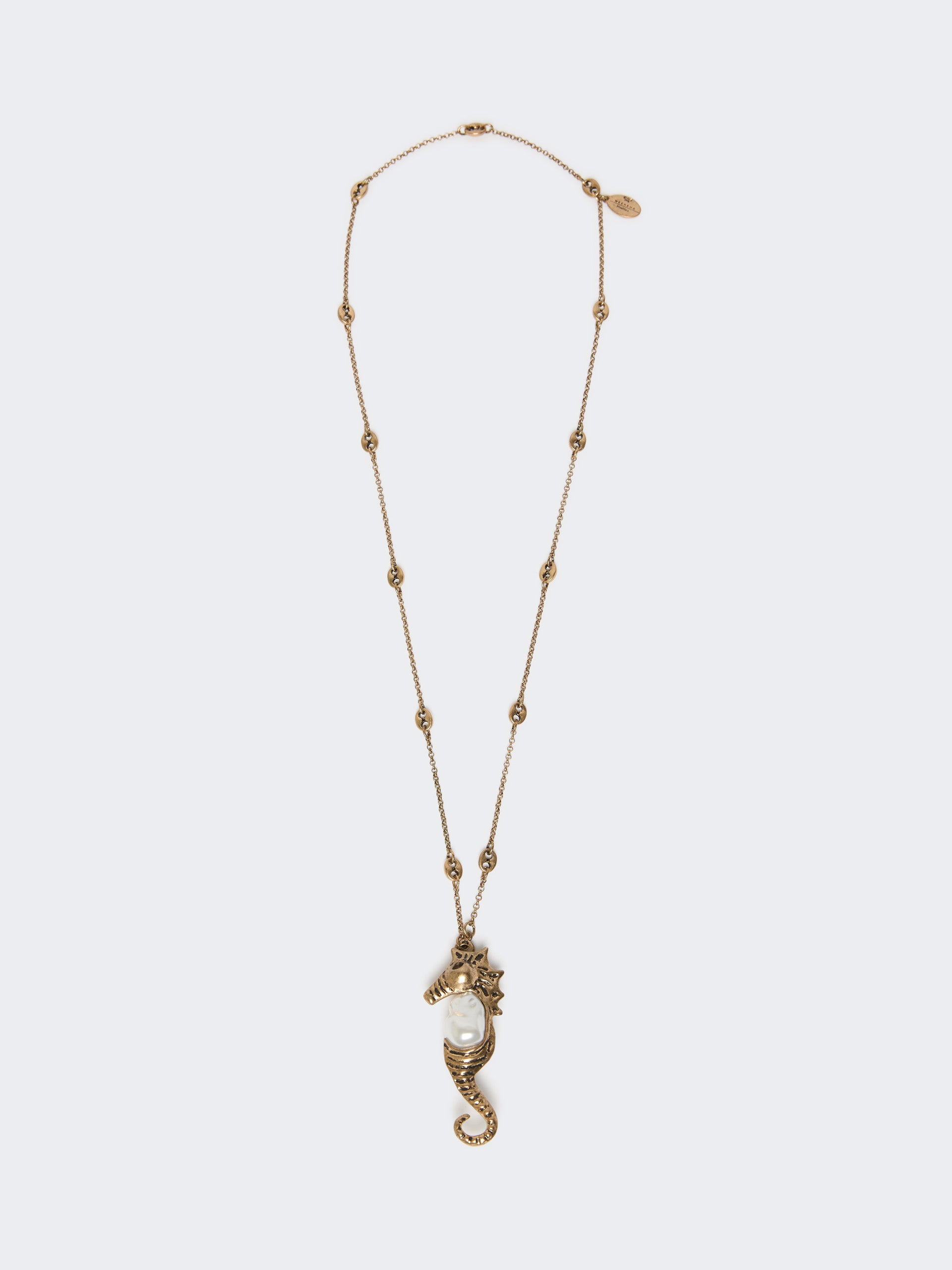 max mara metallic necklace with pin pendant for women