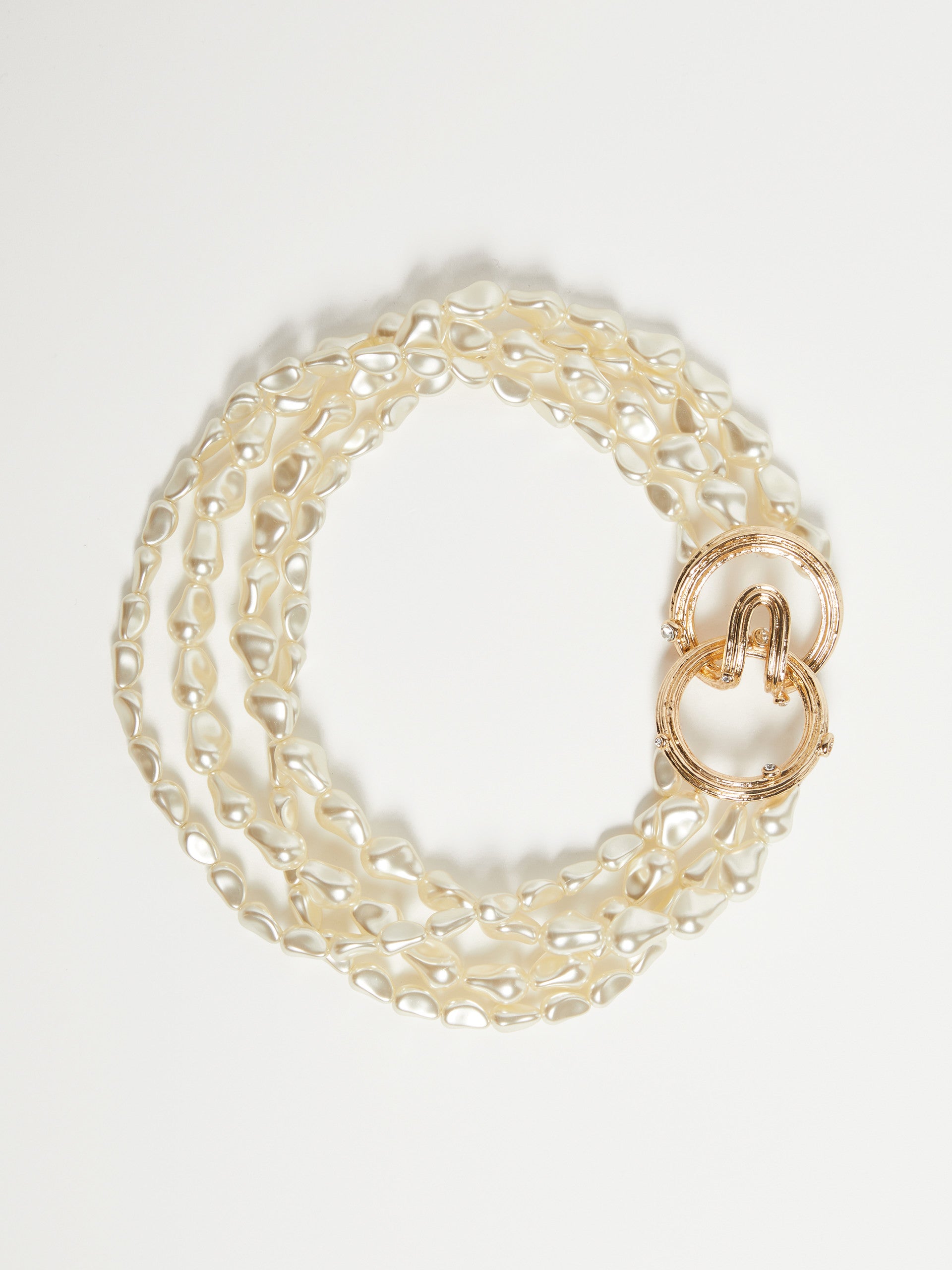Multi-Strand Pearl Necklace for Women - Optical White - Max Mara UAE
