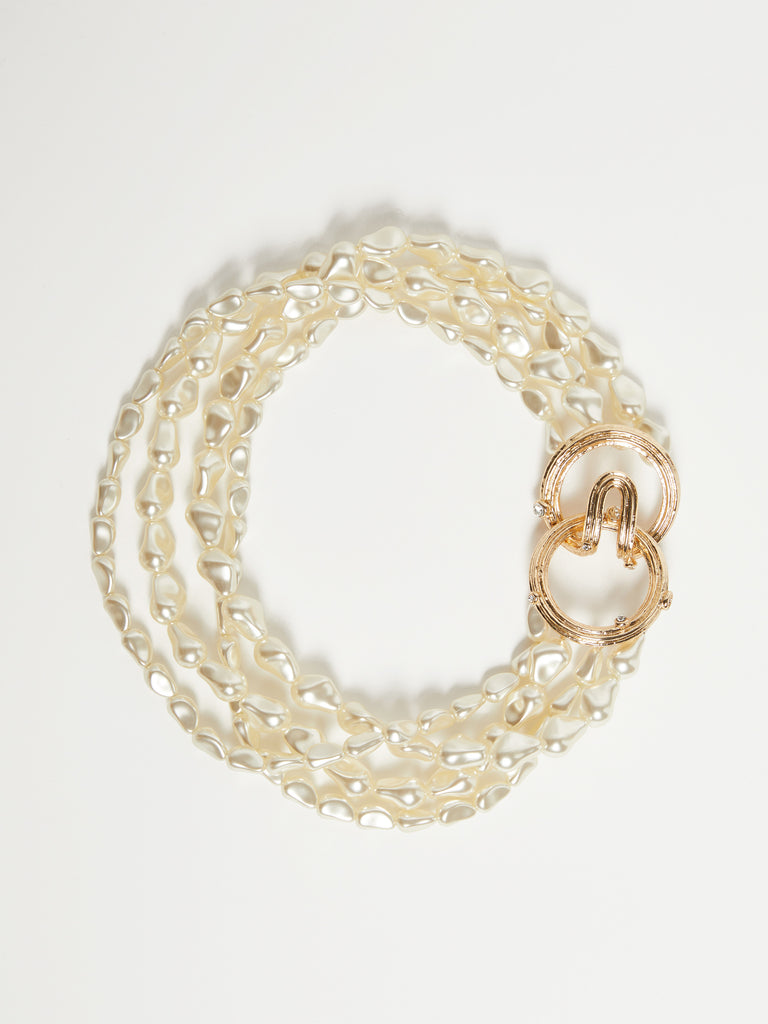 max mara multi-strand pearl necklace