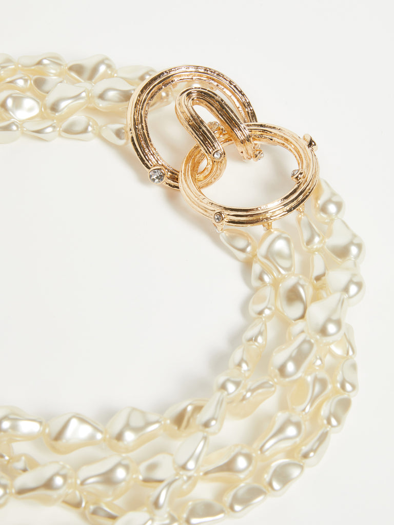 max mara multi-strand pearl necklace