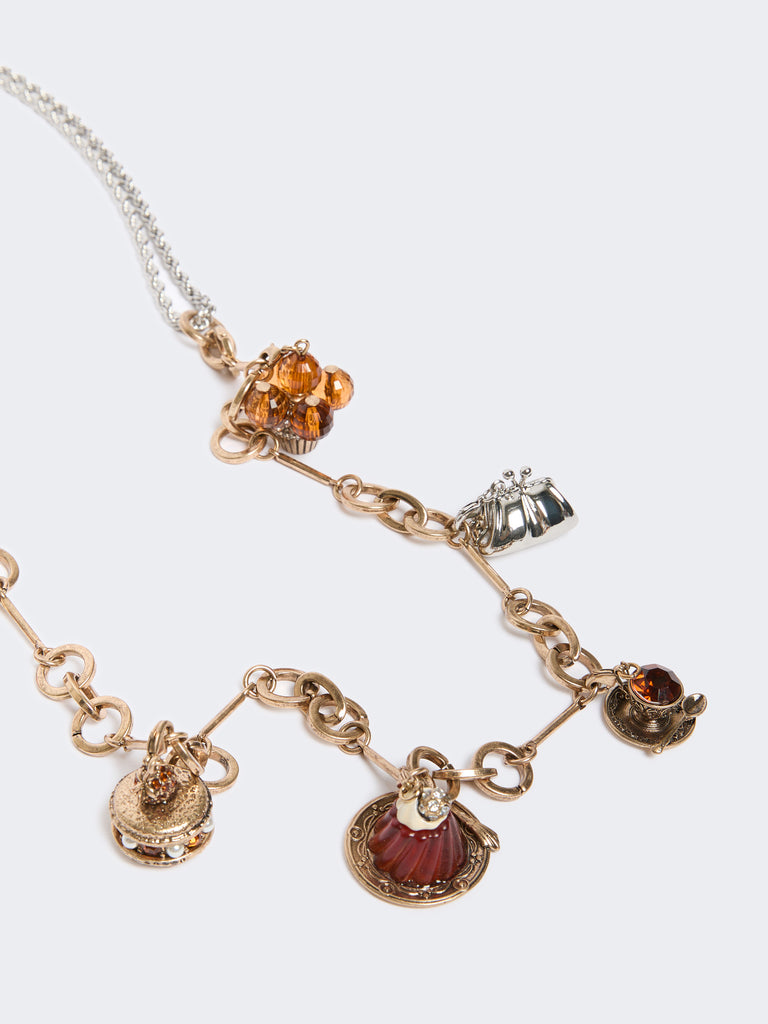 max mara chain necklace with charms