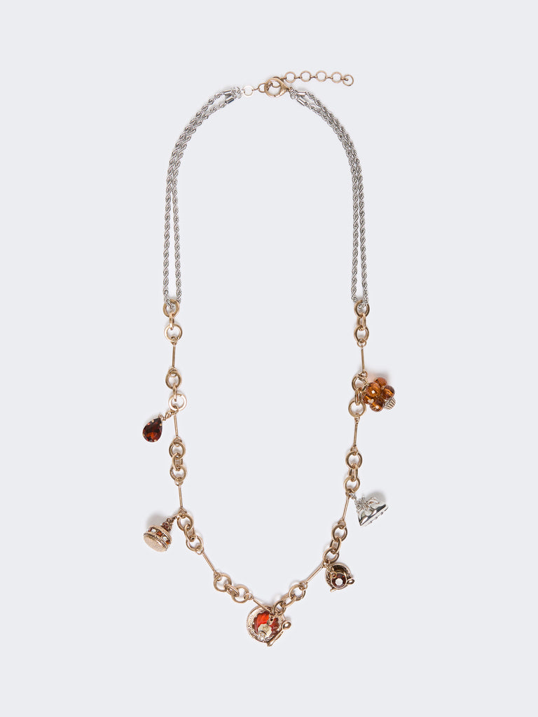 max mara chain necklace with charms