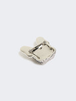 max mara metal brooch with rhinestones for women