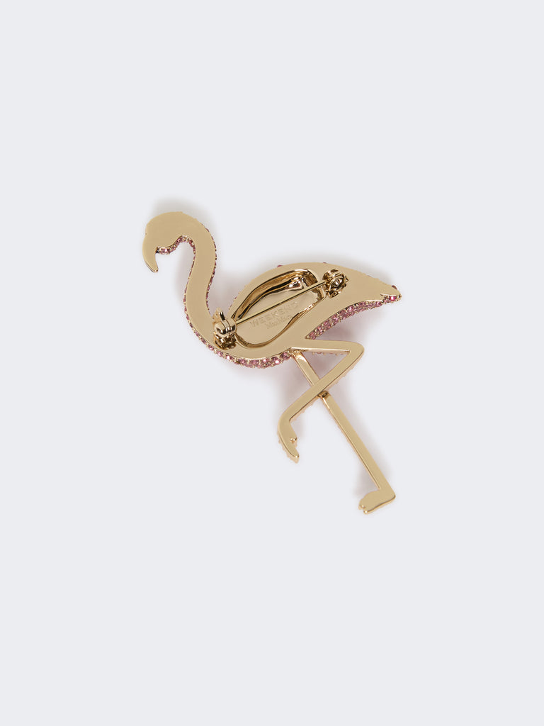 max mara metal brooch with rhinestones