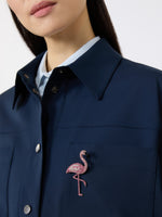 max mara metal brooch with rhinestones for women