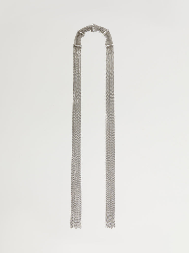 max mara metal scarf necklace