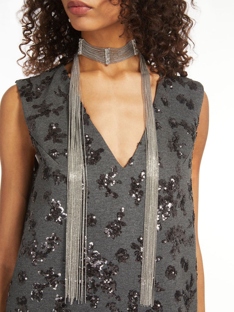 max mara metal scarf necklace