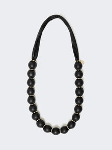 Leather-sphere necklace