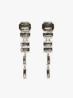 Rhinestone Drop Earrings for Women - Dark Grey - Max Mara UAE