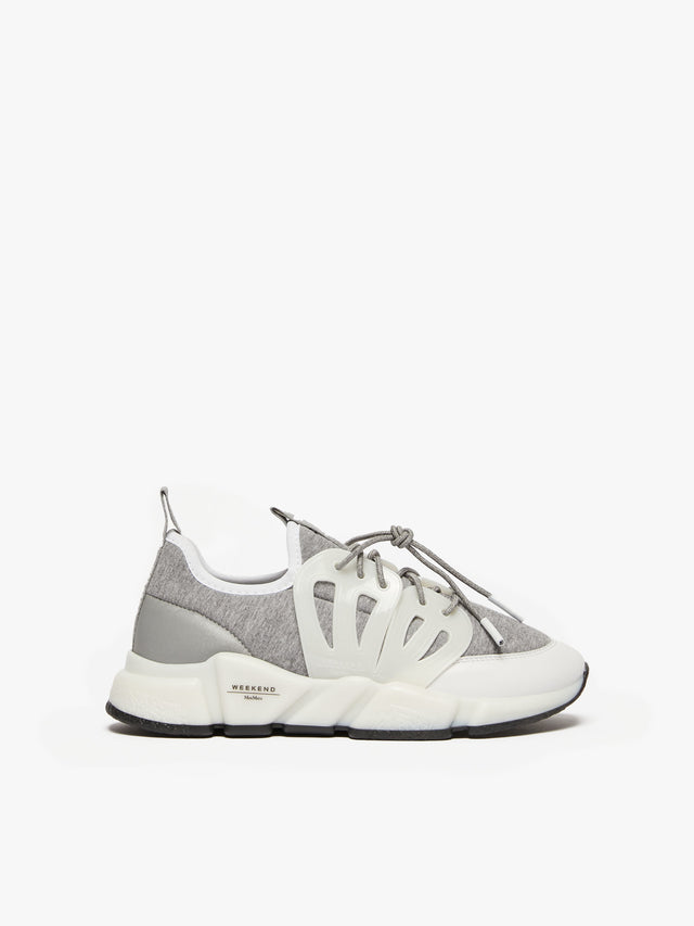 Nylon and jersey sneakers