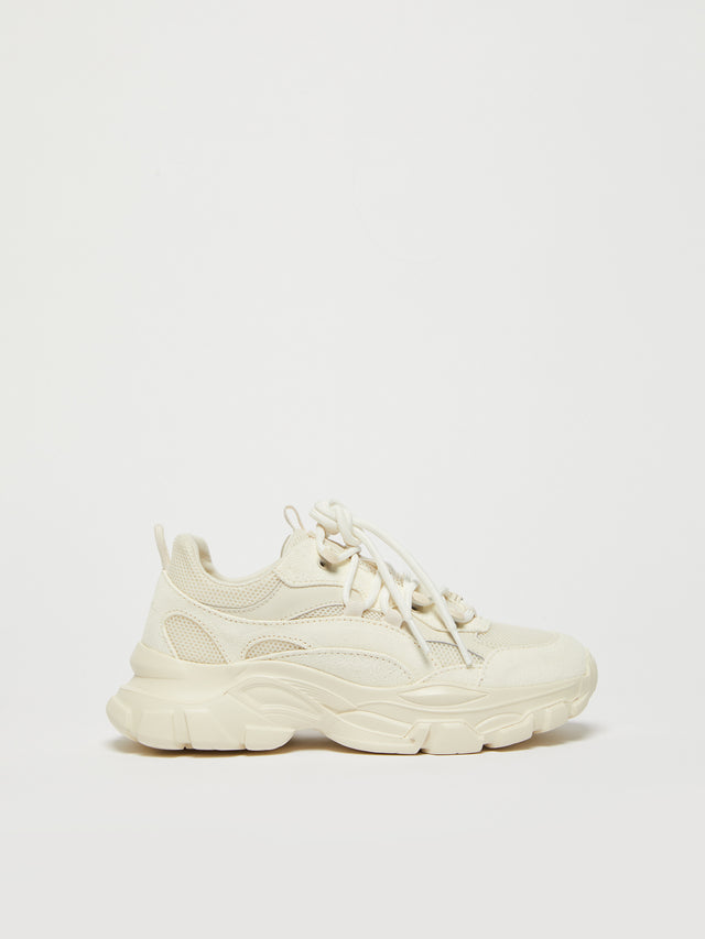 Technical Mesh And Leather Running Shoes for Women - Ivory - Max Mara UAE
