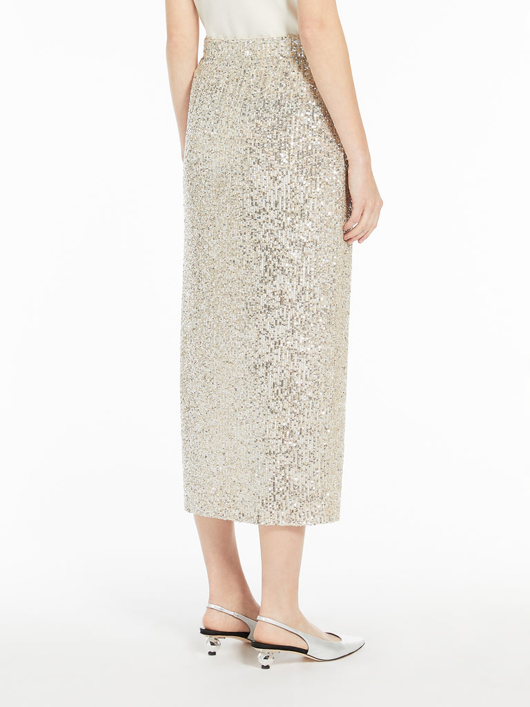 Embroidered tulle skirt