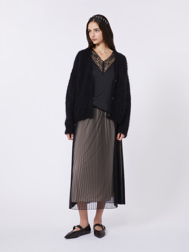 max mara plissé-pleated tulle skirt for women