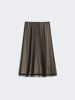Plissé-pleated tulle skirt