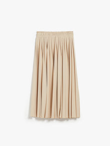 Pleated crepe jersey skirt