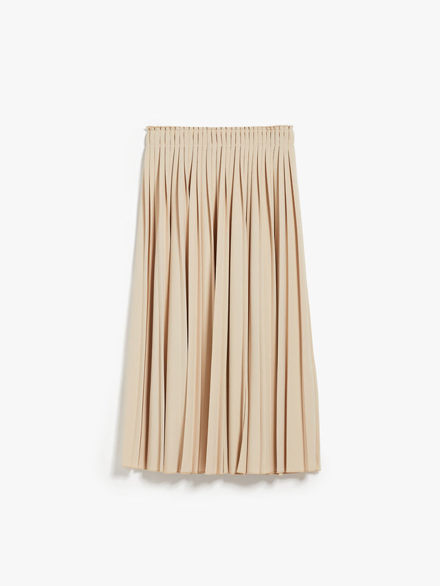 Pleated crepe jersey skirt