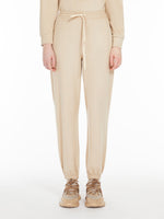 Relaxed-Fit Jersey Broadcloth Trousers for Women - Sand - Max Mara UAE