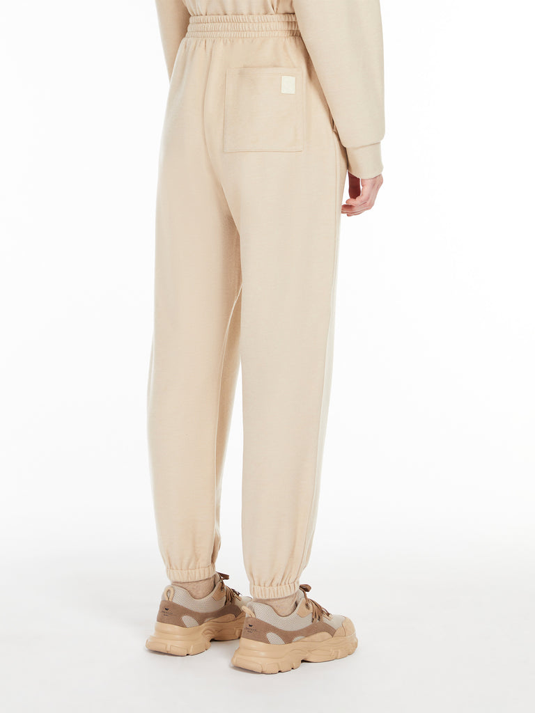 max mara relaxed-fit jersey broadcloth trousers