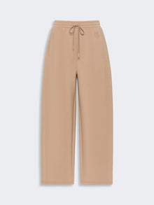 Scuba Jersey Barrel-Leg Trousers for Women - Tobacco - Max Mara UAE