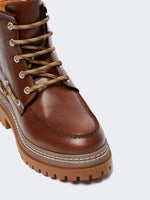 max mara leather lace-up ankle boots for women