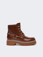 max mara leather lace-up ankle boots for women