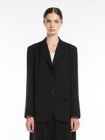 Single-Breasted Jersey Blazer for Women - Black - Max Mara UAE