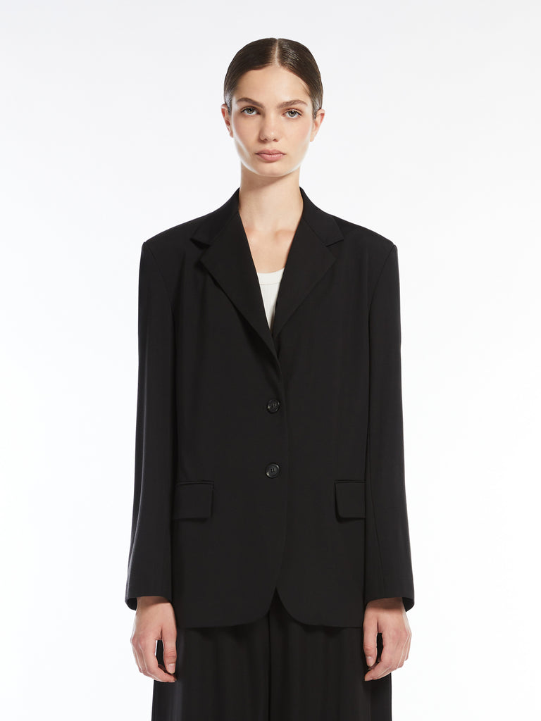 max mara single-breasted jersey blazer