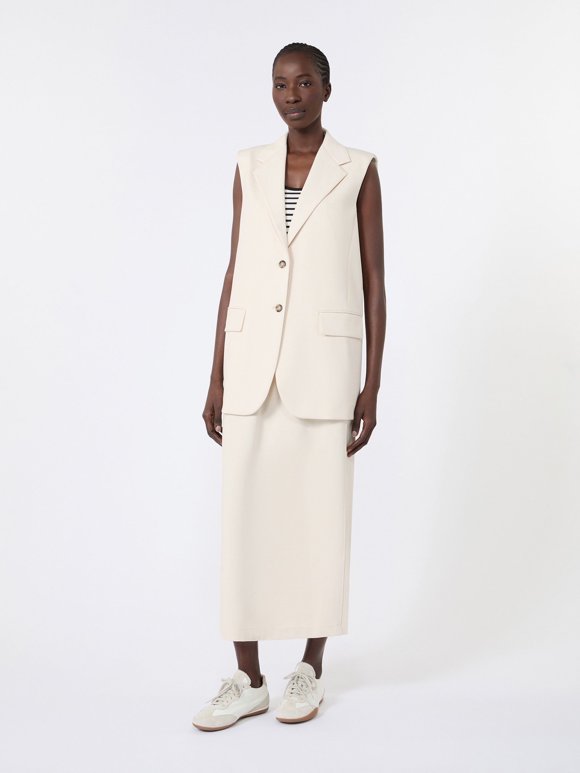 max mara milano-knit jersey gilet for women