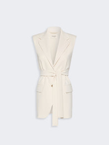 Milano-Knit Jersey Gilet for Women - Ivory - Max Mara UAE