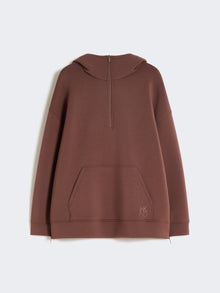Long Scuba Jersey Sweatshirt for Women - Brown - Max Mara UAE