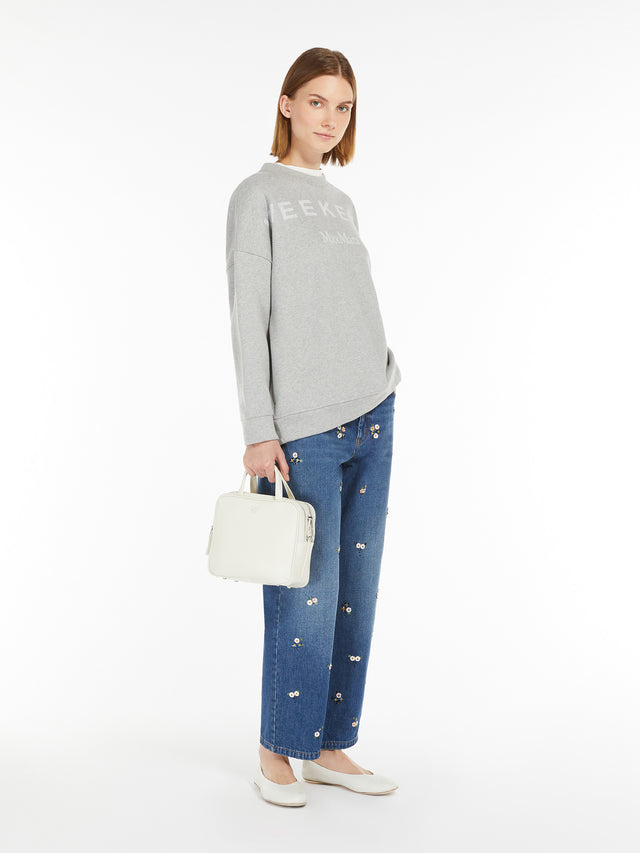 Organic Cotton Sweatshirt for Women - Medium Grey - Max Mara UAE