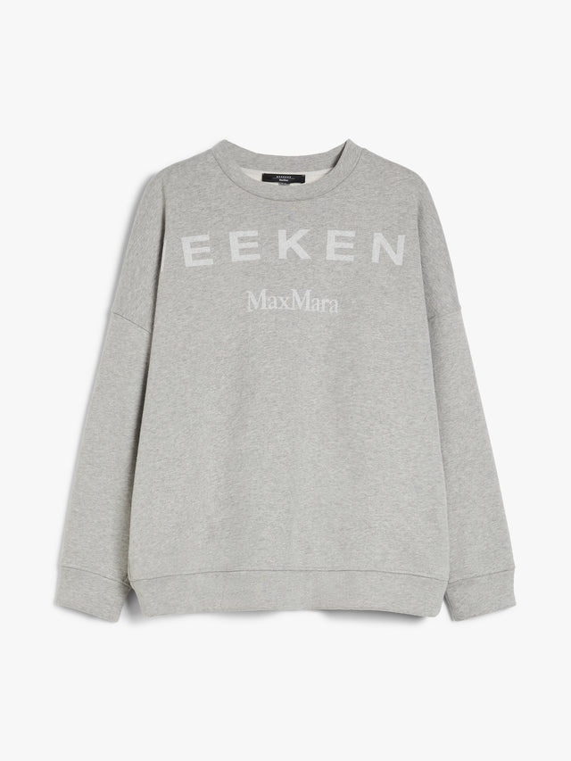 Organic Cotton Sweatshirt for Women - Medium Grey - Max Mara UAE