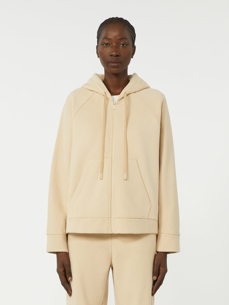 max mara cotton zip-up sweatshirt