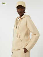 max mara cotton zip-up sweatshirt for women