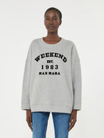 Cotton Crew-Neck Sweatshirt for Women - Light Grey - Max Mara UAE