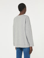 Cotton Crew-Neck Sweatshirt for Women - Light Grey - Max Mara UAE