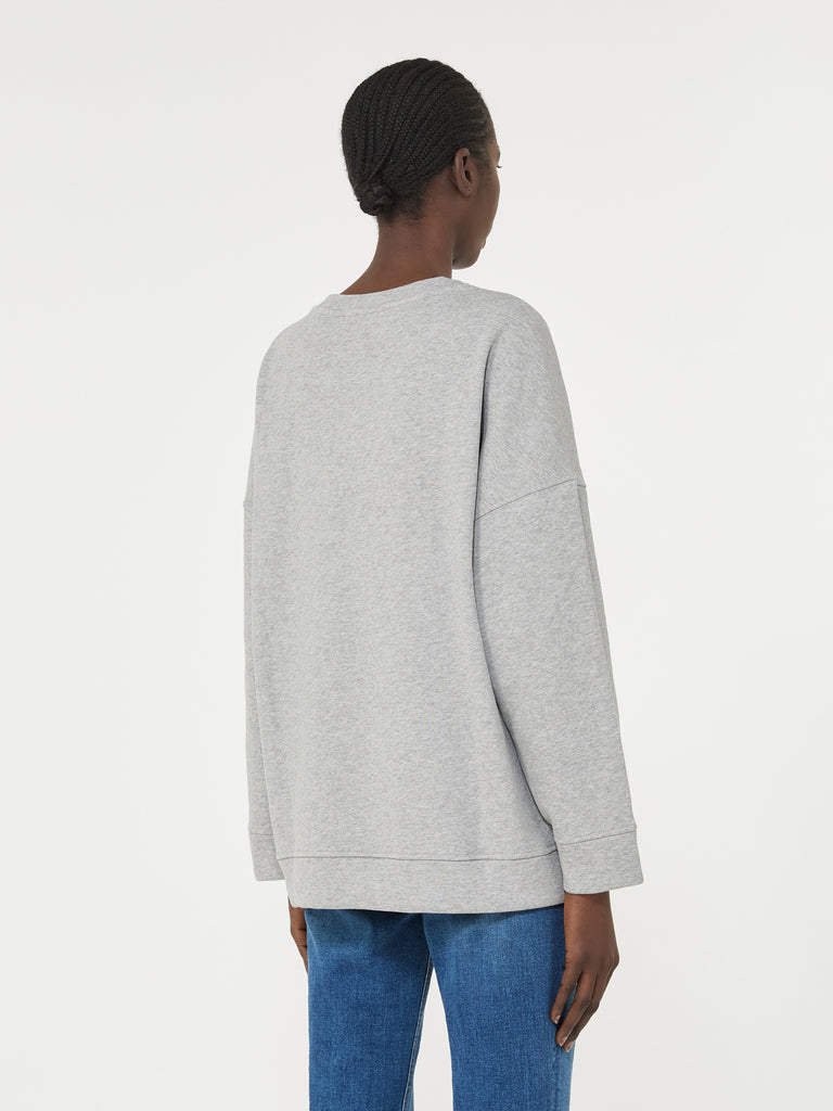 max mara cotton crew-neck sweatshirt