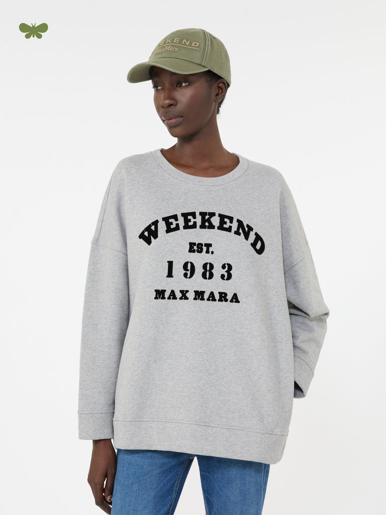 max mara cotton crew-neck sweatshirt