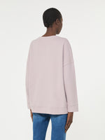 Cotton Crew-Neck Sweatshirt for Women - Lilac - Max Mara UAE