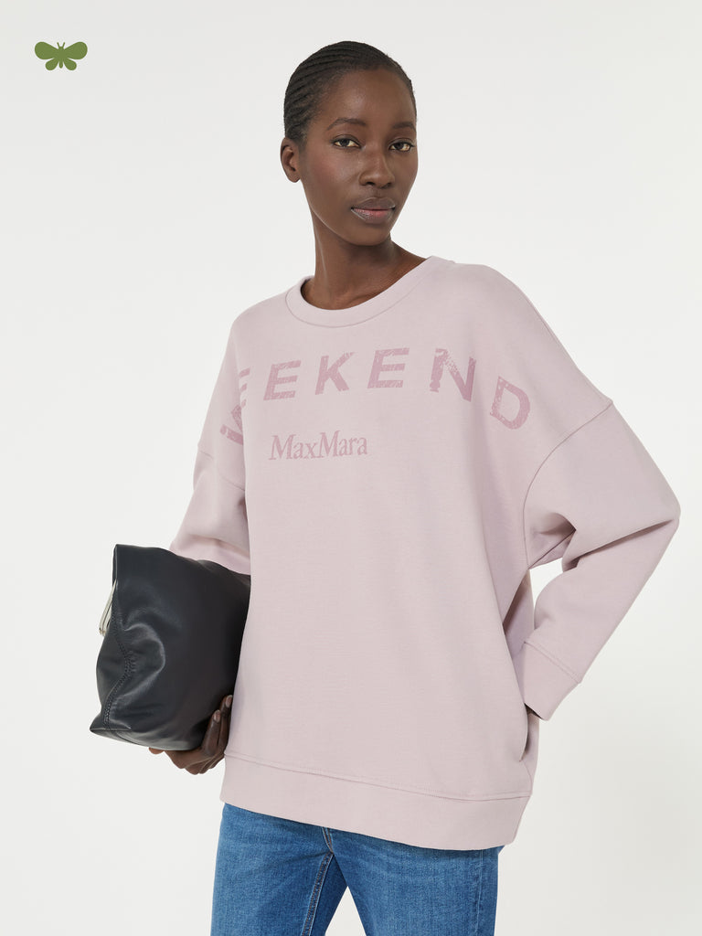 max mara cotton crew-neck sweatshirt